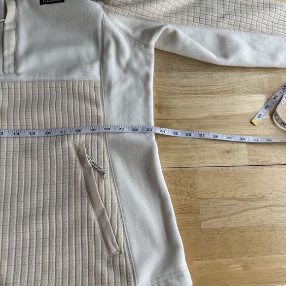 L.L. Bean Jacket Mountain Classic Windproof Fleece Full Zip Outdoors Bone Sz 1X - Picture 8 of 12